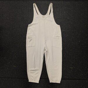 For Days Organic Cotton Relaxed Jumpsuit Romper| White Cream | XL